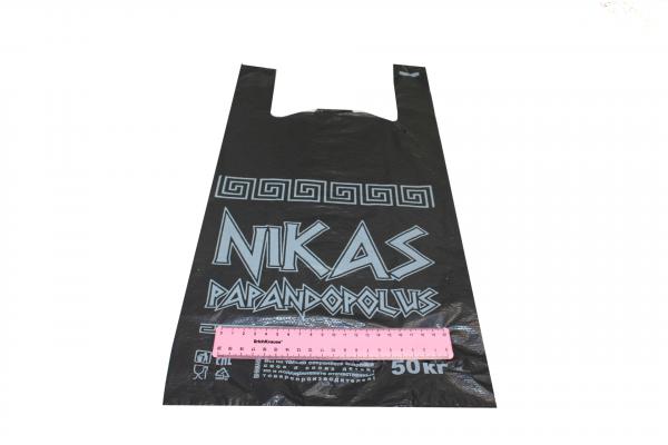 Пакет-майка 30х55-35мкм NIKAS ЧЕРНЫЙ (100/800) СП.0509/2-uds