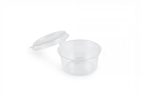 Контейнер д/соуса ОПТИМА с крышкой 50мл (Отверстие) (1уп/80шт/1040) бесцветный/Перинт, шт