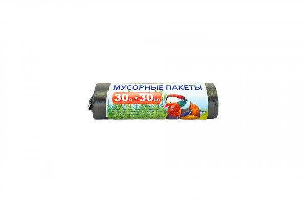 Мешок мусорный 30л. (30шт/50рул) черный  мандаринка 04500520005, 0975/00-uds