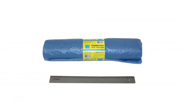 Мешок мусорный 120 л. (15рул/1м) голубой ЭКСТРА /ПрайдЭ, 3036/115-uds