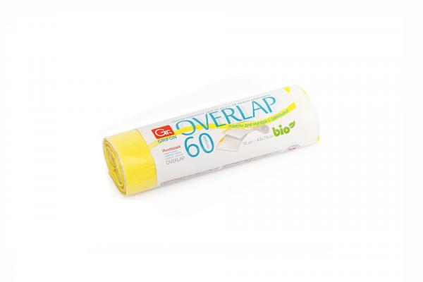Мешок мусорный 60 л. -11мкм ПВД (10шт/1рул/44рул) GRIFON Bio Overlap 101-098.3035/015-uds