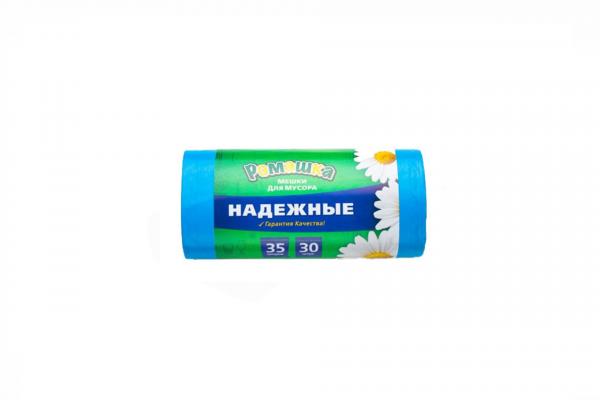 Мешок мусорный ПСД 35 л. (30шт/20рул) с ушками СИНИЕ НАДЕЖНЫЕ 05000575012.ВЛ03430(У)-uds