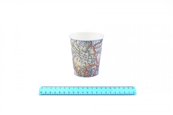 Стакан бумажный 200 мл. Карта (50шт/1уп)/ЭКО.7005/0215-uds
