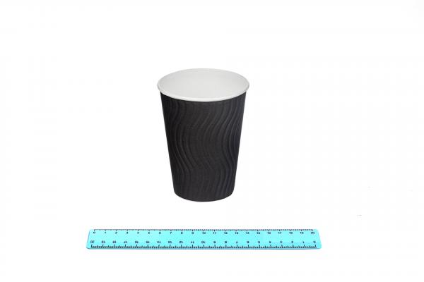 Стакан бумажный 400 мл. Impresso Black 2х.сл (30шт/20уп) NDW16/ 5215.7009/250-uds