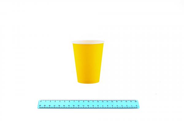 Стакан бумажный 165/175 мл. д 70 Желтый (50шт/40уп)7009/257-uds