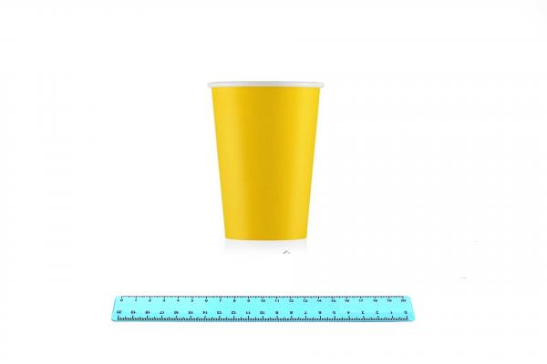 Стакан бумажный 350 мл. "Yellow" (50шт/20уп) ИнтроПластик.7009/307-uds