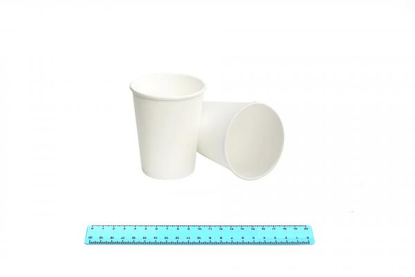 Стакан бумажный 350 мл. Белый (50шт/20уп) ИнтроПластик.7009/408-uds