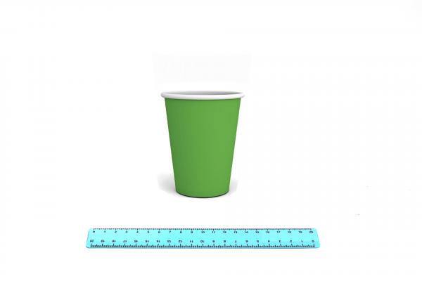 Стакан бумажный 350 мл. "Green" (50шт/20уп) ИнтроПластик.7009/510-uds