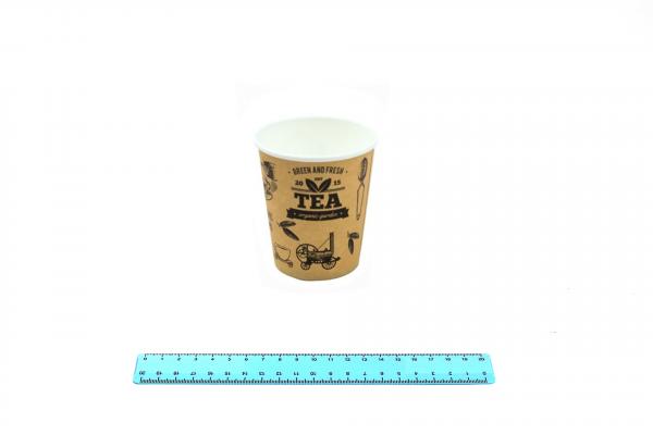 Стакан бумажный  ГН 185/215 мл. КОФЕ ТАЙМ (60/1500).7009/73-uds