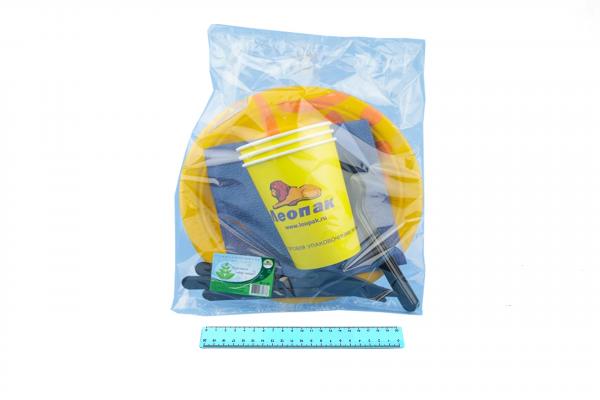 Набор бум. пос. с рис. "ЭКО" (3 перс./20уп) PREMIUM:Тар. d=230мм, Ст.300мл, Салф. 33*33, Вилка, Нож.1958/1-uds