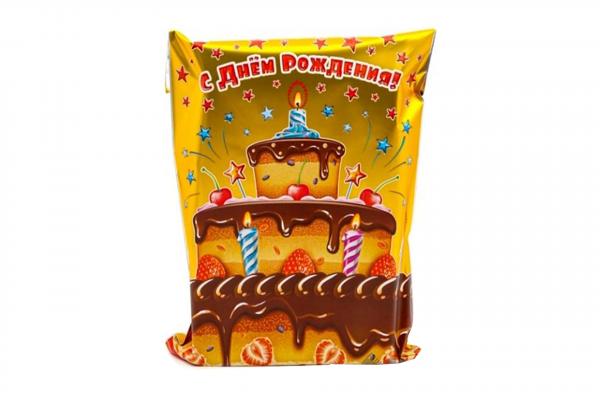 Пакет подарочный ПП с клеевым клапаном "Именины" 25*32+5см (50/1000шт) /Интер.434/19-uds