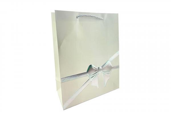L1019 Пакет ЛЮКС Бантик и лента 25x32x12 см. микс 4 дизайна (360/12шт).5638/745-uds