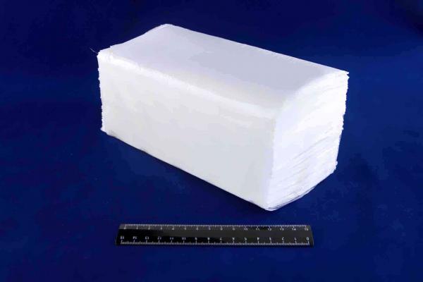 Полотенце бумажное, листовое, белое, однослойное V-сложения 35гр/м кв (200листов)/15 пачек в пакете.3165/2
