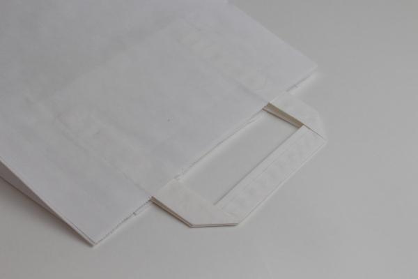 Пакет бумажный с плоскими ручками БЕЛЫЙ 330*220*90 (80гр/м).755М4/22