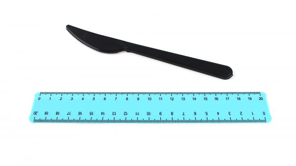 Нож одноразовый пластиковый чёрный (50шт).1422/N