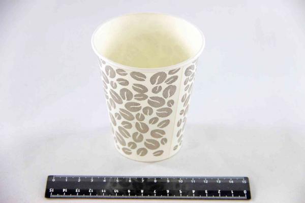Стакан бумажный 300 мл, белый, "Чай Кофе", для горячих напитков (800шт).7П00/73