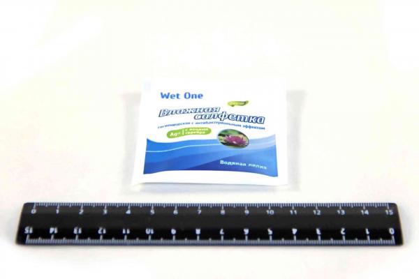 Салфетка влажная в индивидуальной упаковке Wet One Водяная лилия.56476/901