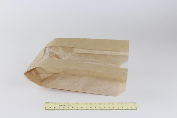Пакет бумажный Крафт 260*170*80мм с полипропиленовым окном 80мм (100).3830/290-1