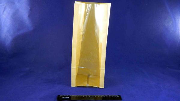 Пакет 300*120*80 КРАФТ с прозрачным полипропиленовым окном 9см, прям дно (60гр/м+20мкм).7524/99-9