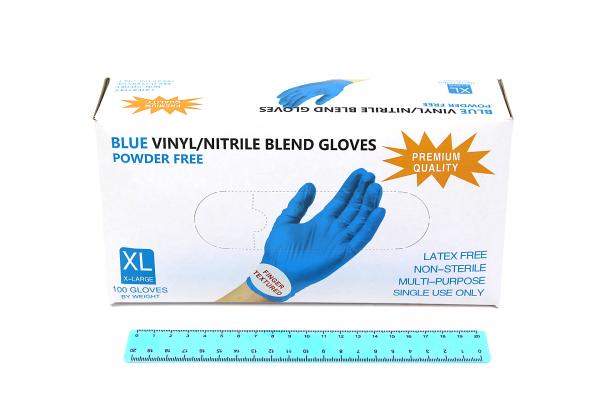 Перчатки нитриловые неопудренные синие "XL" Manual FN (50пар/10уп).3802/179