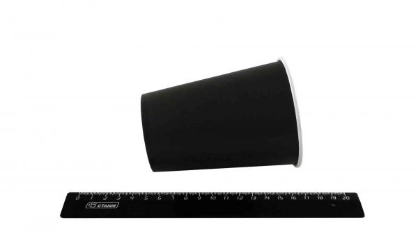 Стакан бумажный 300 мл ЧЕРНЫЙ, для горячих напитков.7П00/72-Black3