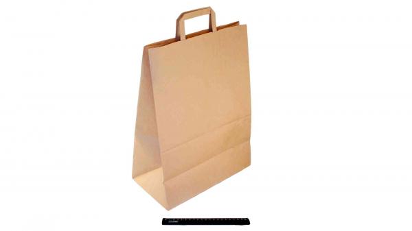 Пакет бумажный с плоскими ручками КРАФТ 450*350*150 (70гр/м).755М5-1