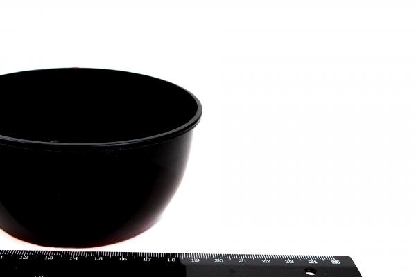 Контейнер без крышки (плошка, ЧЁРНЫЙ) на 360мл, круглый, для супа, d=112мм, h=55мм (400).1645/К35b