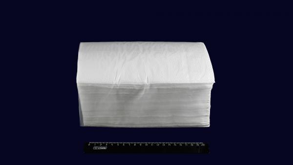 Полотенце бумажное, листовое, белое, из 100% целлюлозы, однослойное V-сложения(200л, 25г) (20).3165/20113