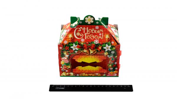 Коробка для новогодних подарков "Каминчик Дед Мороз", на 0,5кг.908944/2028