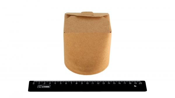 Контейнер бумажный Чайна-Бокс, Крафт, круглый, на 450мл.1690-30n