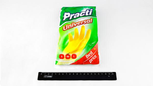 Перчатки резиновые Paclan Universal M, желтые (1 пара).38021/pk