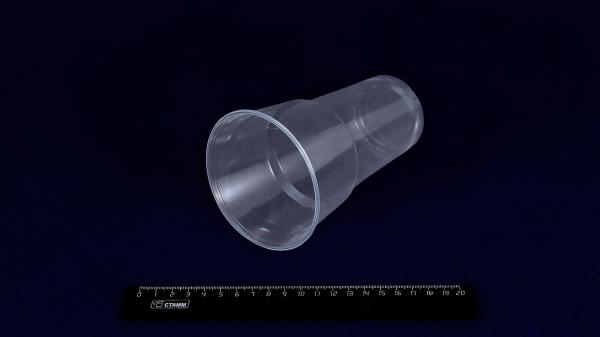 Стакан 500мл одноразовый пластиковый прозрачный, Юпласт.1053/598u