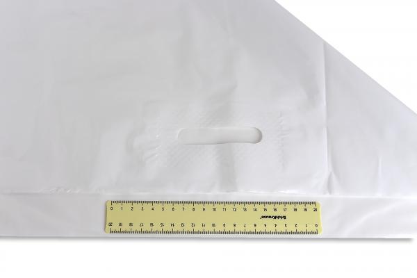 Пакет ПВД белый, с вырубной ручкой 50*60 70мкм, активированный, для шелкографии.5678/03p