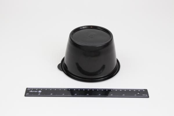 Контейнер черный круглый К-144-750мл, без крышки (50шт/300шт в упаковке).654/199g