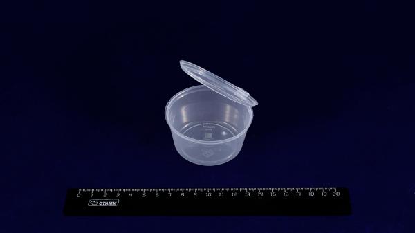 Контейнер для соуса с крышкой 80мл бесцветный, из твердого пластика, Перинт (1040/80).1601p-80
