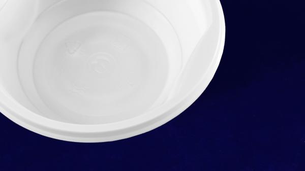 Тарелка (миска) глубокая с ушками одноразовая белая 475мл, Диапазон (50/1000).1314/290