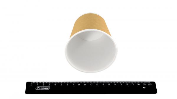 Стакан бумажный для горячих напитков двухслойный, крафт 350мл (30/600).67679-V350