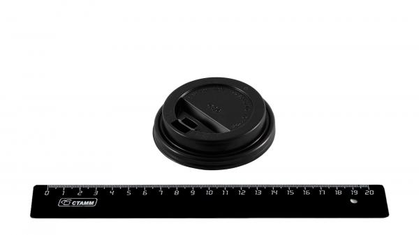 Крышка 80 мм для горячих напитков, черная, Атлас.7002/256atl
