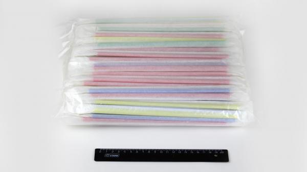 Трубочка коктейльная цветная прямая в индивидуальной упаковке 8мм*240мм (250шт).3601/46-Т1