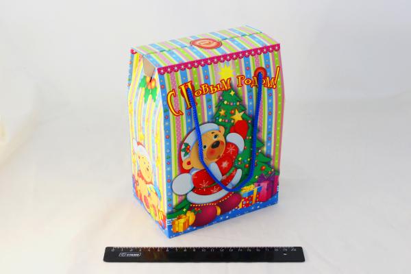 Коробка для новогодних подарков Мишки, на 0,8кг.4989/01b