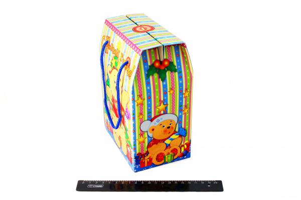 Коробка для новогодних подарков Мишки, на 0,8кг.4989/01b