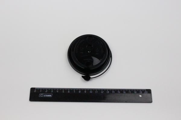 Крышка 80 мм для горячих напитков черная со съемным питейником.7002/2524b-8