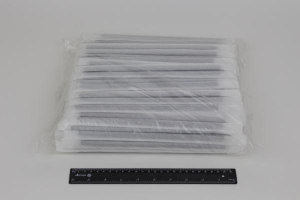 Трубочка коктейльная черная прямая в индивидуальной упаковке 8мм*240мм (250шт в упаковке).3601/458-Т-250