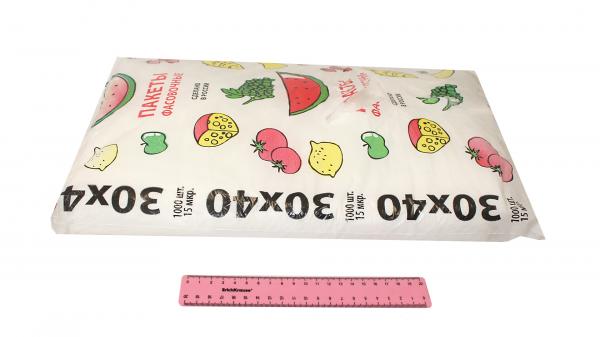 Пакет фасовочный 30х40-15мкм (1000/ 6000) Екатеринбург.0220/000-uds