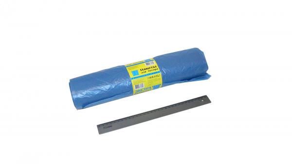 Мешок мусорный 120 л. (15рул/1м) голубой ЭКСТРА /ПрайдЭ, 3036/115-uds