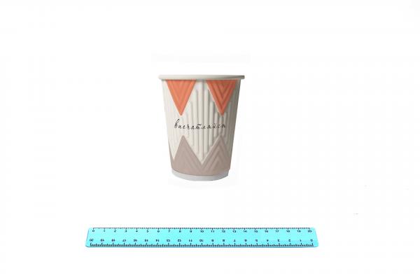 Стакан бумажный 200 мл. Кофе-Пауза  (mix 4 цвета) 2х.сл (50шт/25уп) 7009/75-uds