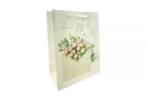 L462 Пакет ЛЮКС Цветы в конверте 18x23x10 см. микс 4 дизайна (480/12шт).5698/85-uds
