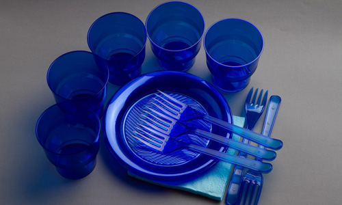 Набор одноразовой посуды из пластика для пикника